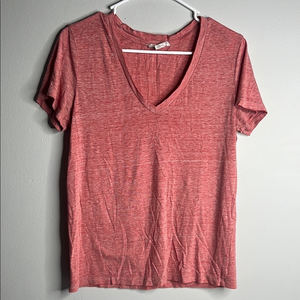 Women's V-Neck Red Top